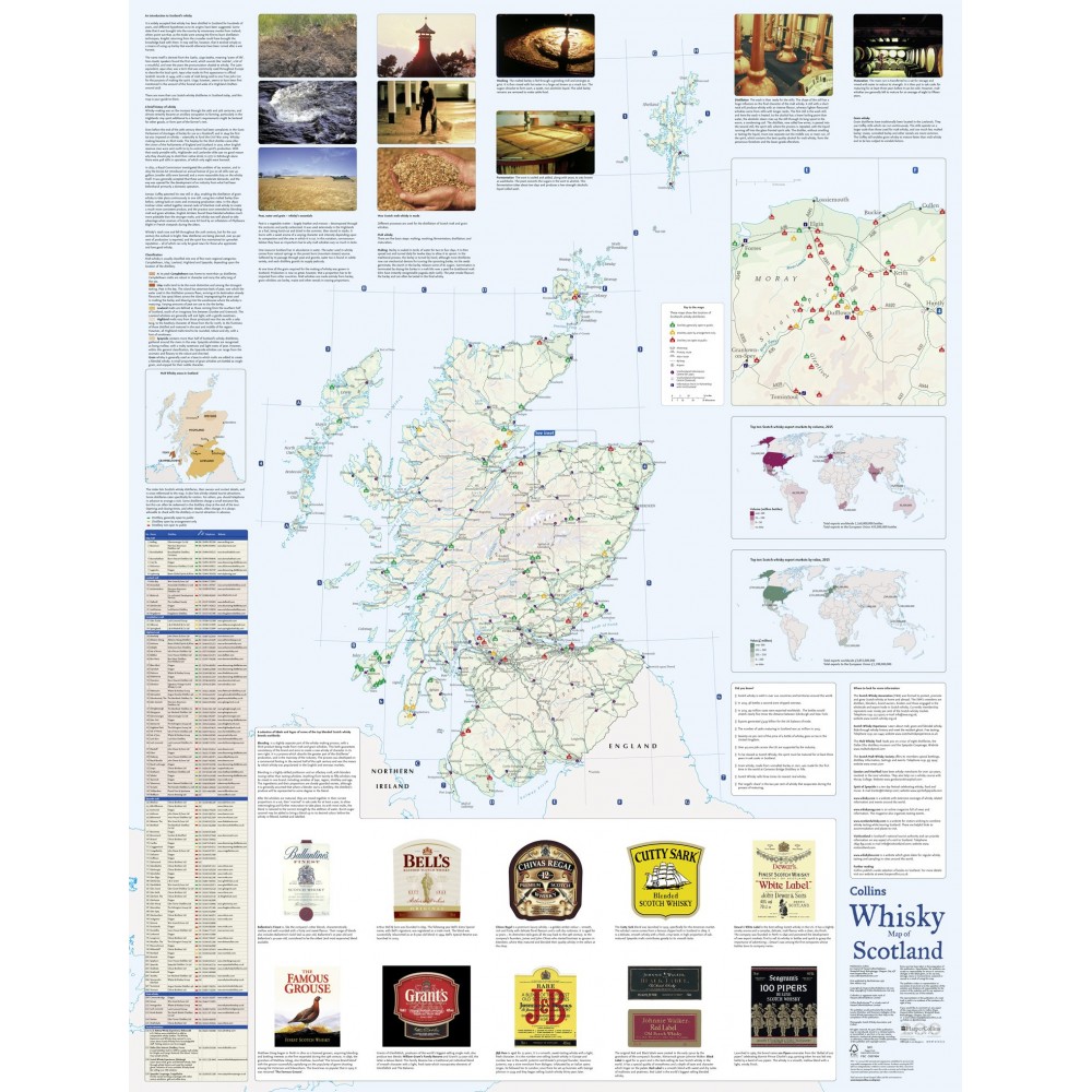 Whisky Map of Scotland Collins